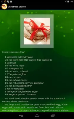 Christmas Bread Recipes android App screenshot 3